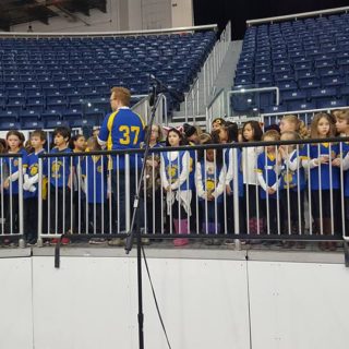 Rehearsal at the Marlies Game